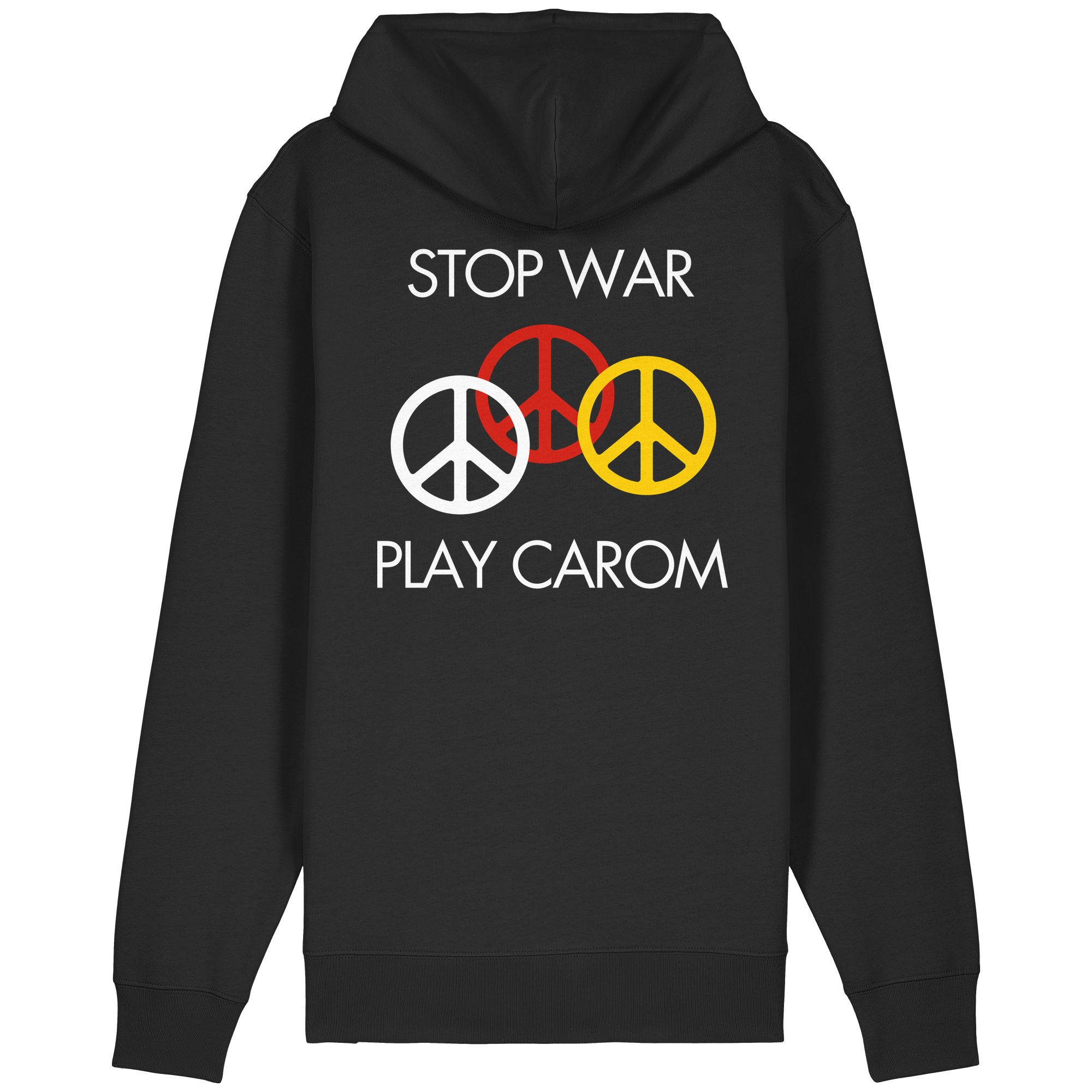 Stop war, play carom - Organic Relaxed Zipper