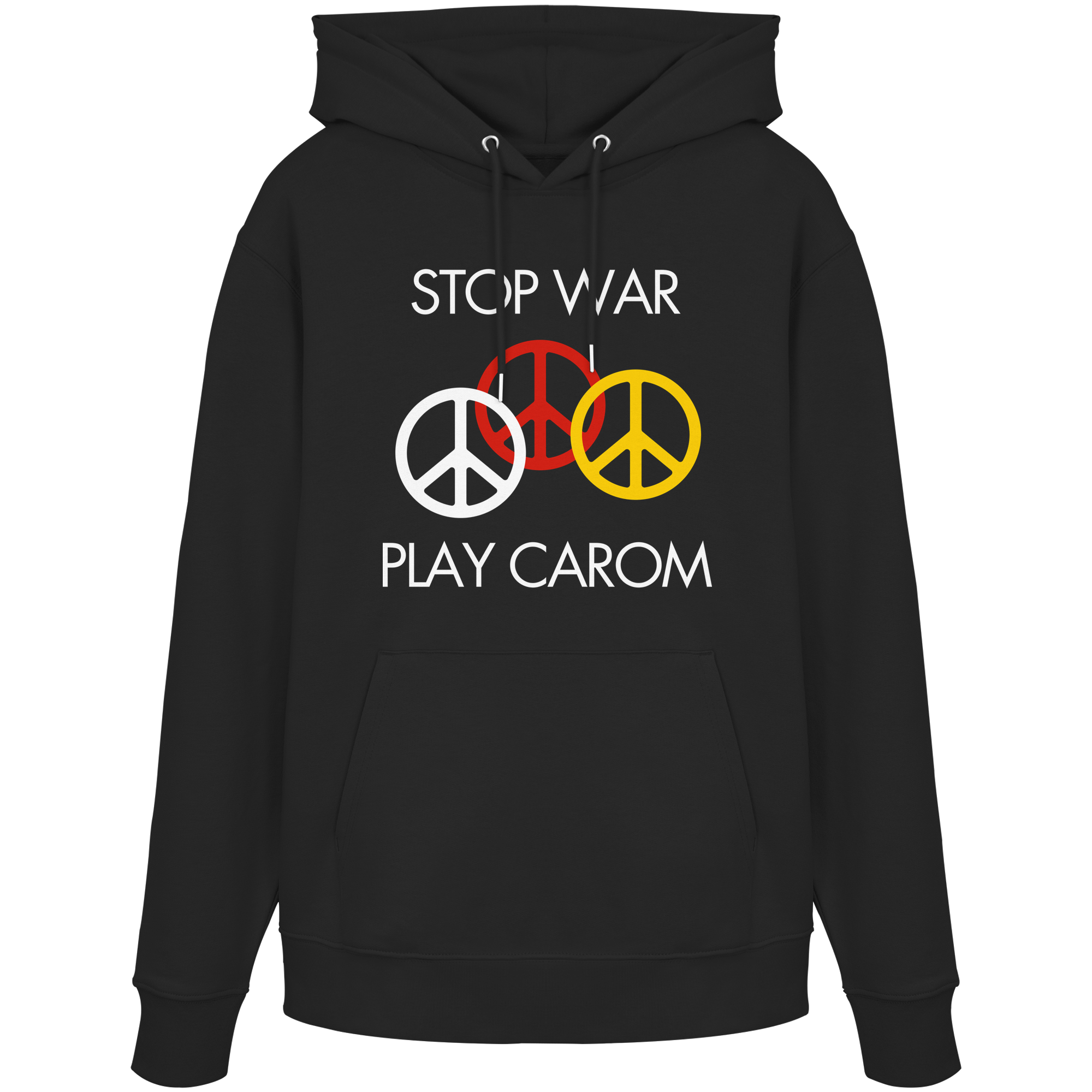 Stop war, play carom - Organic Hoodie